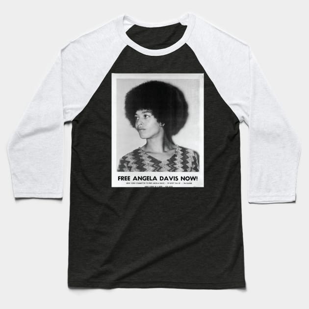 Angela Davis, Black History, Black Woman, Black Lives Matter Baseball T-Shirt by UrbanLifeApparel